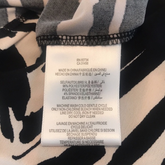 Max and Cleo Black Print Dress Size 4 - Picture 8 of 12